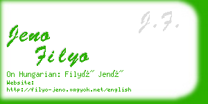 jeno filyo business card